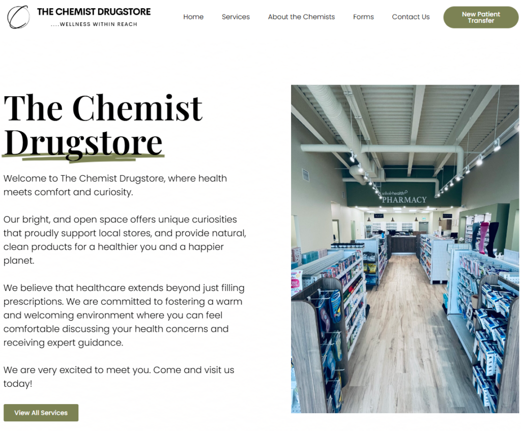 Example of a digital project for The Chemist Drugstore.